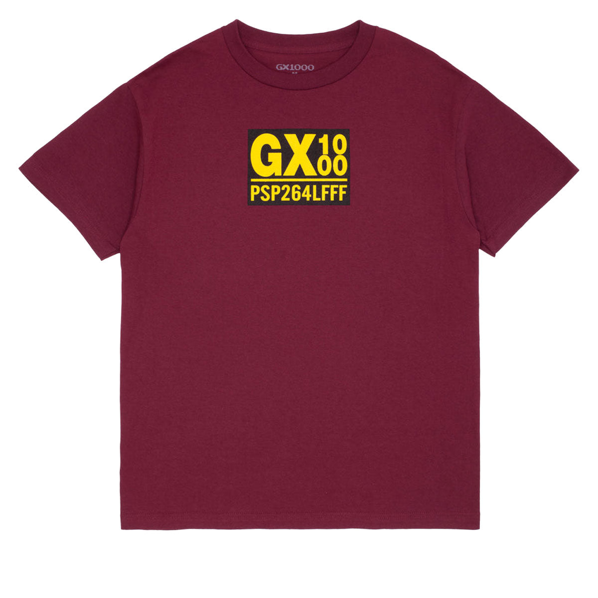 GX1000 PSP T-Shirt - Burgundy/Yellow Font image 1