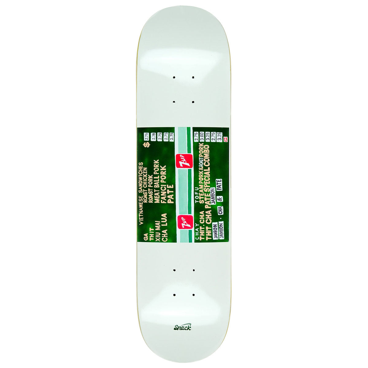 Snack Narvaez Saigon Menu Skateboard Deck - 8.38