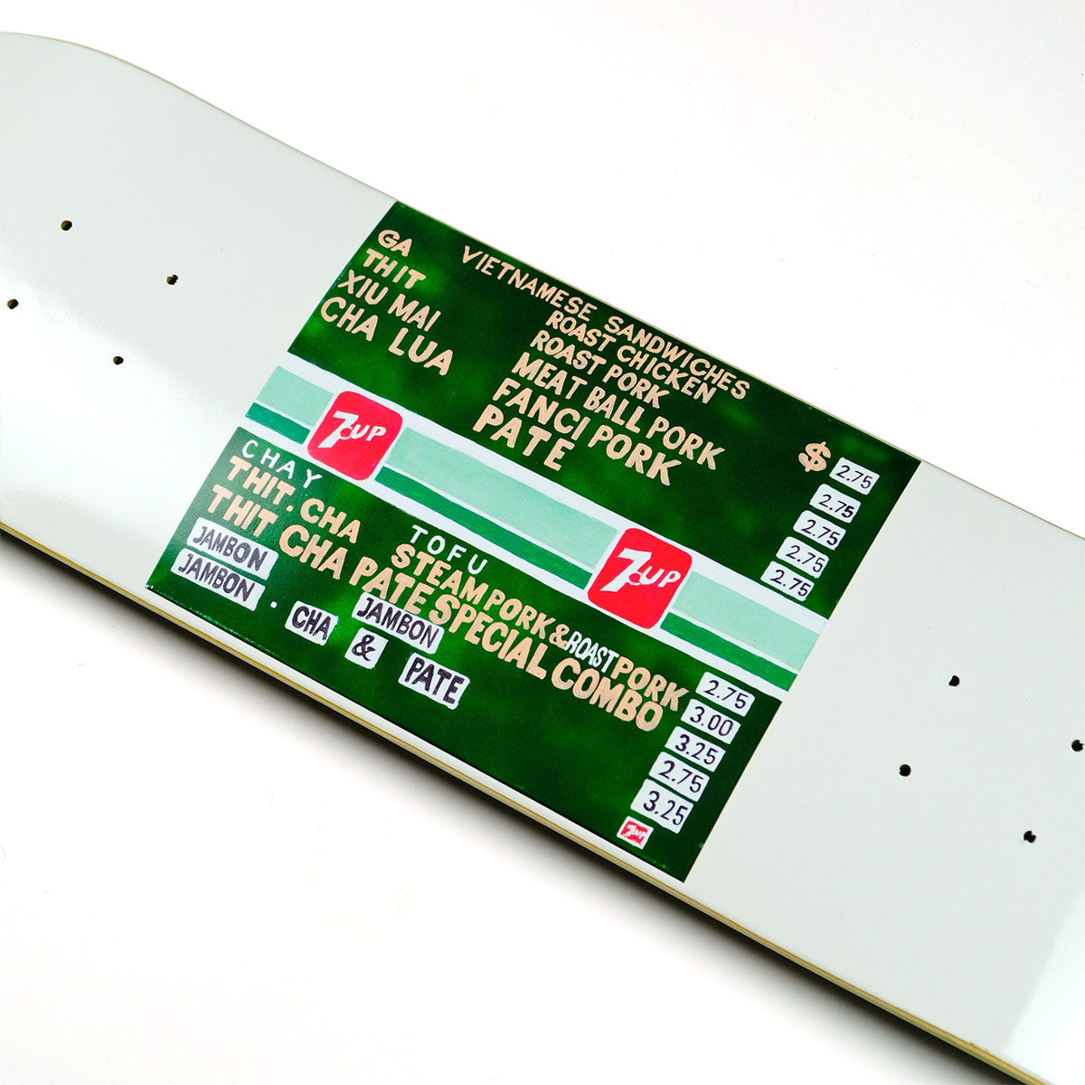 Snack Narvaez Saigon Menu Skateboard Deck - 8.38