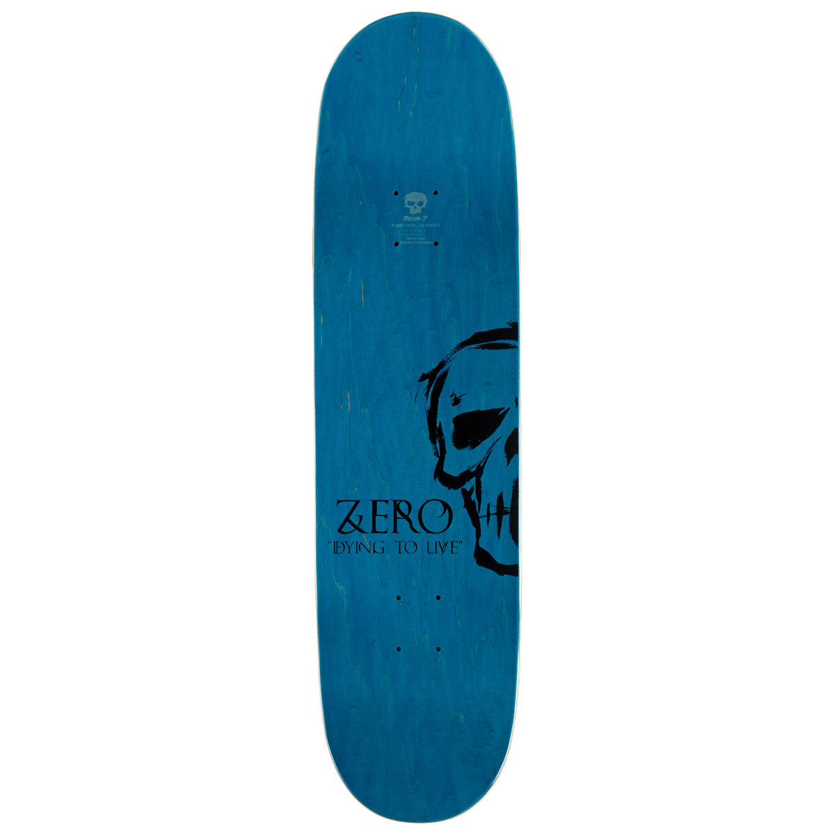 Zero Dying To Live Skull Skateboard Complete - Black - 8.50