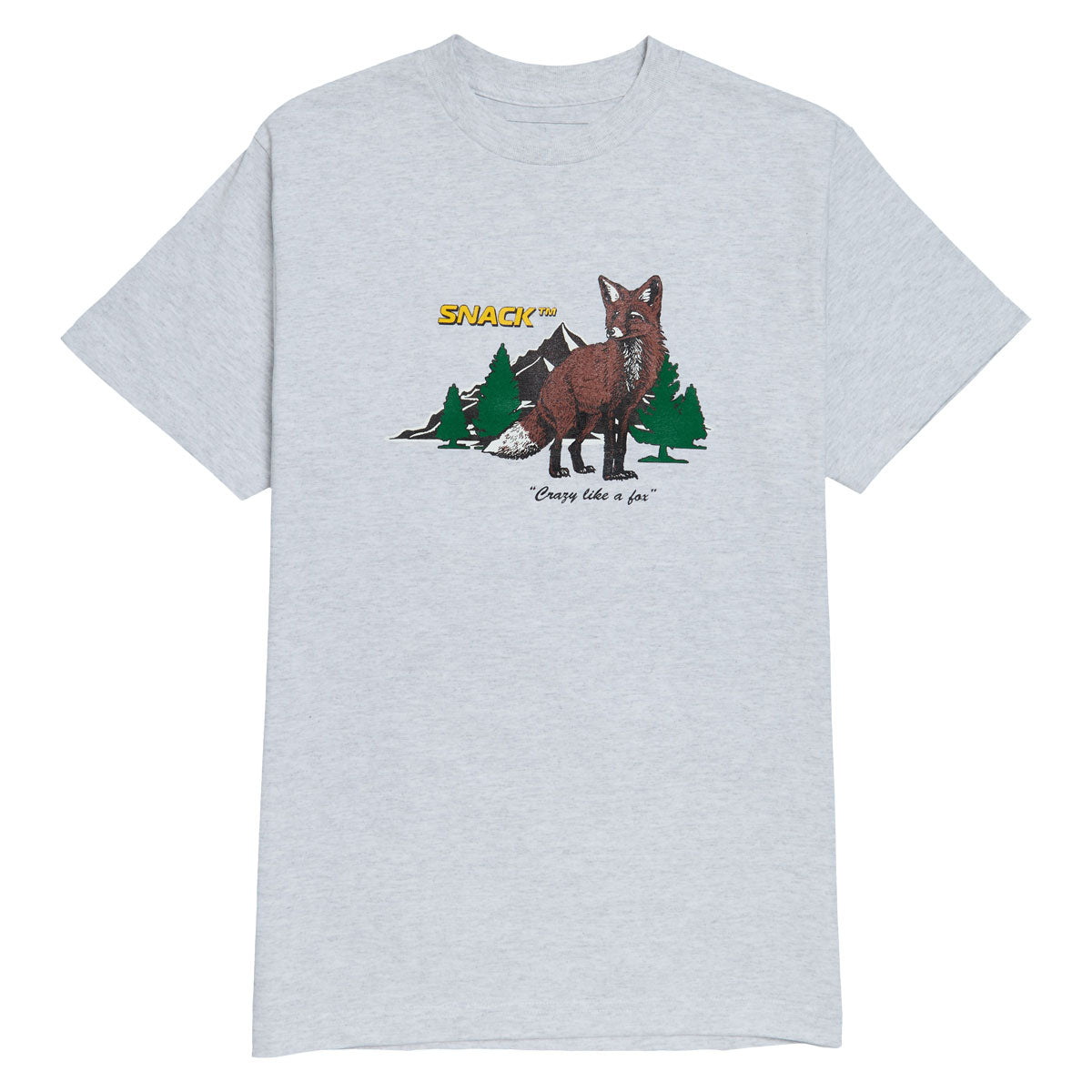 Snack Crazy Like A Fox T-Shirt - Ash image 1