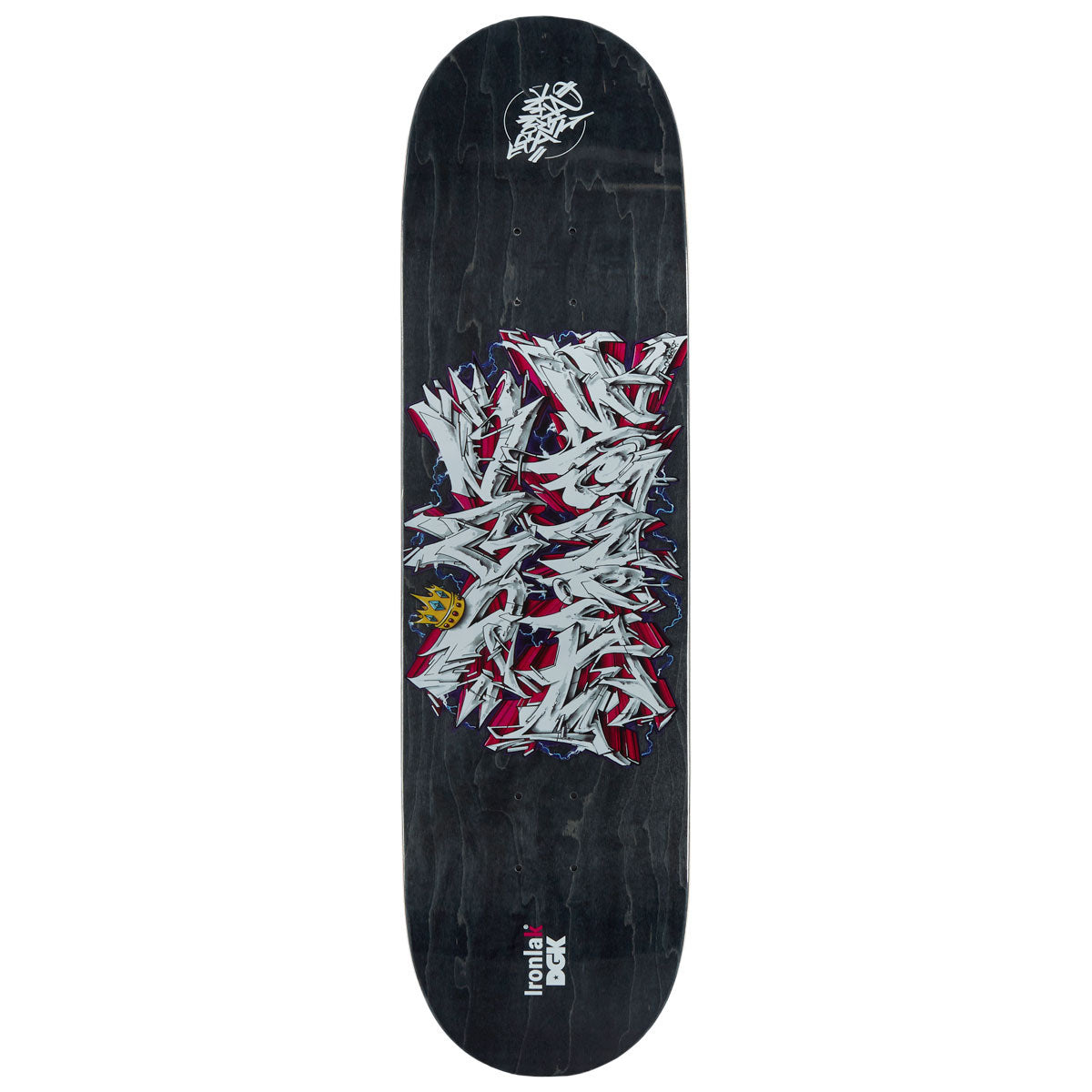 DGK x Ironlak Volts Skateboard Deck - Black - 8.25