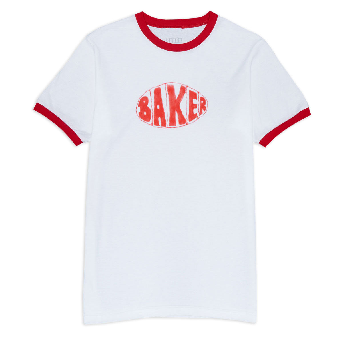 Baker Sprayed Oval Ringer T-Shirt - White image 1