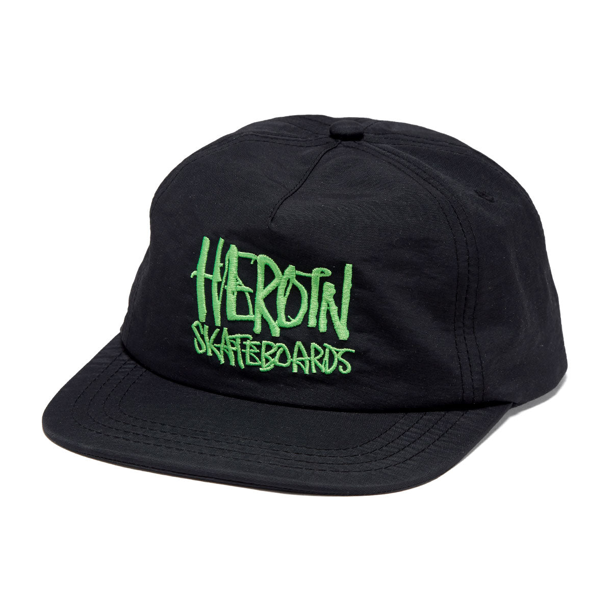 Herion Script Nylon Hat - Black/Green image 1