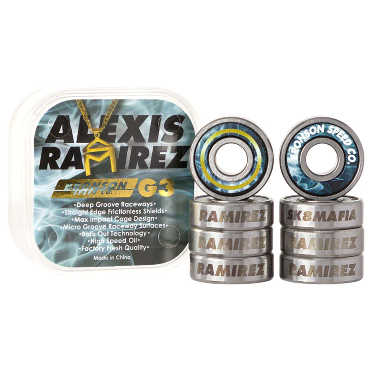 Bronson Alexis Ramirez Pro G3 Bearings - Black image 3