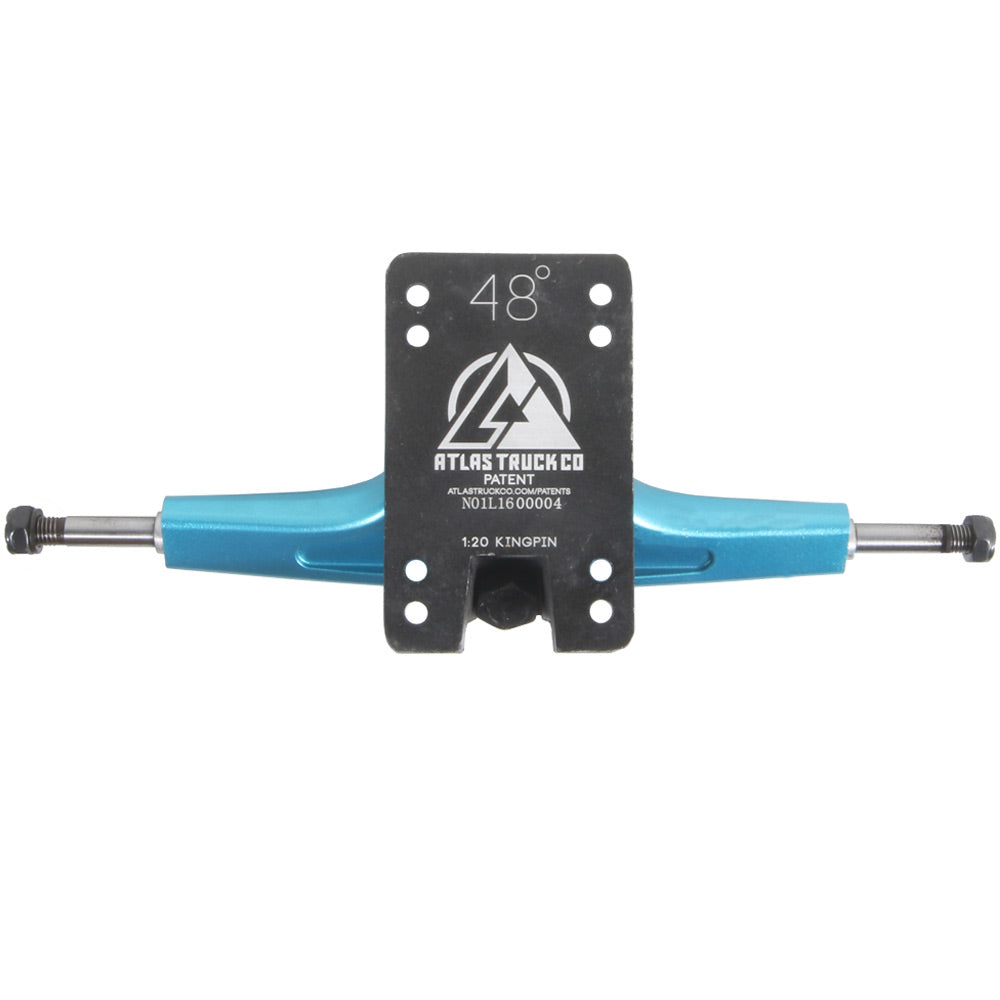 Atlas 180mm 8mm 48 Degree Ultralight Longboard Trucks - Blue Steel image 2