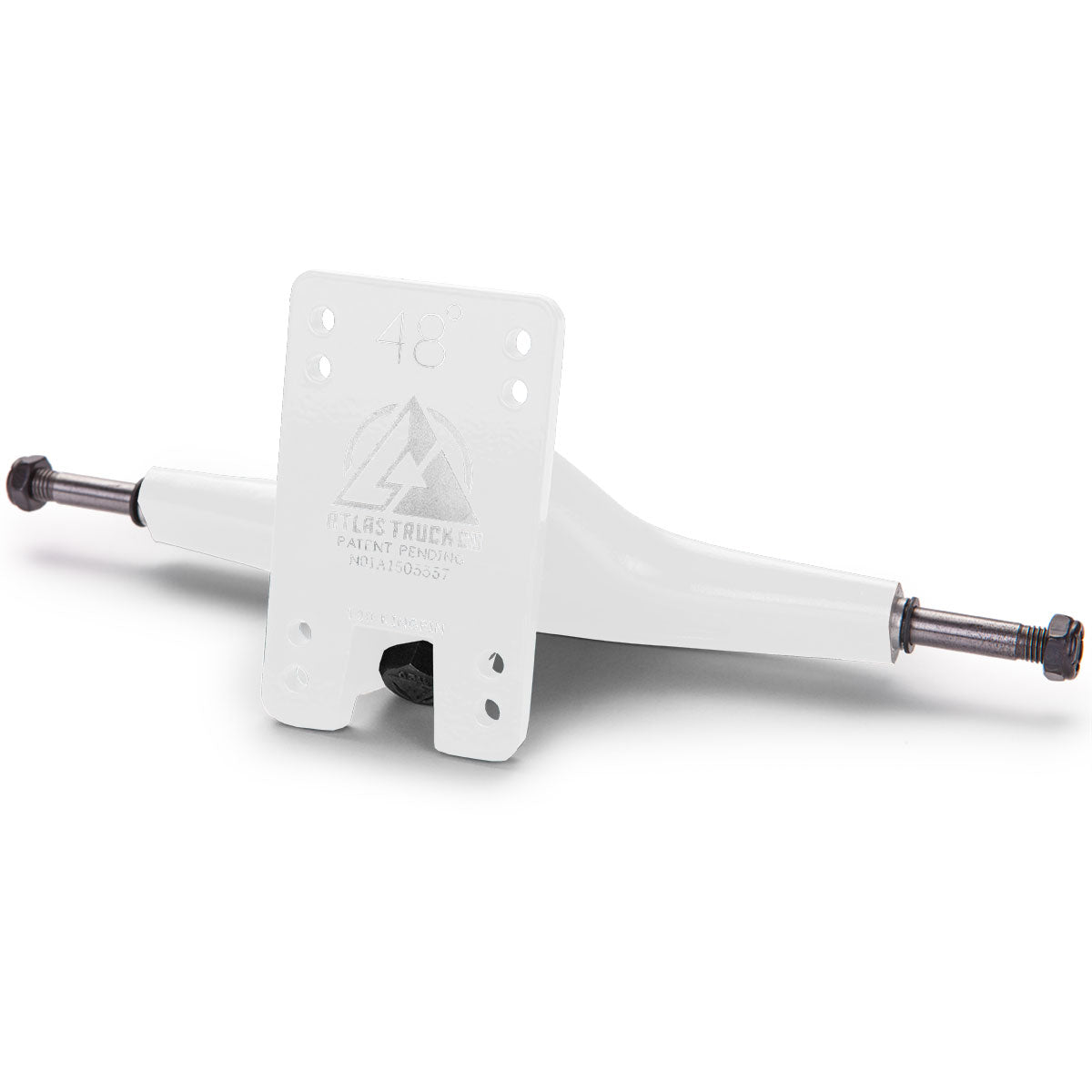 Atlas 180mm 8mm 48 Degree Ultralight Longboard Trucks - White image 3