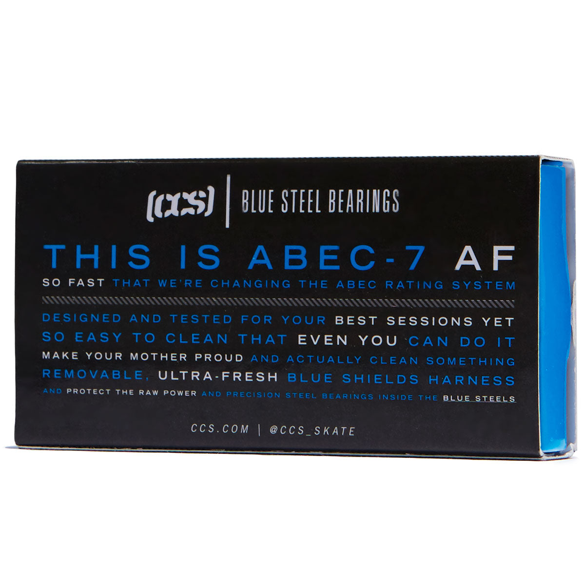 CCS Blue Steel Abec 7 Skateboard Bearings - Packaged image 4