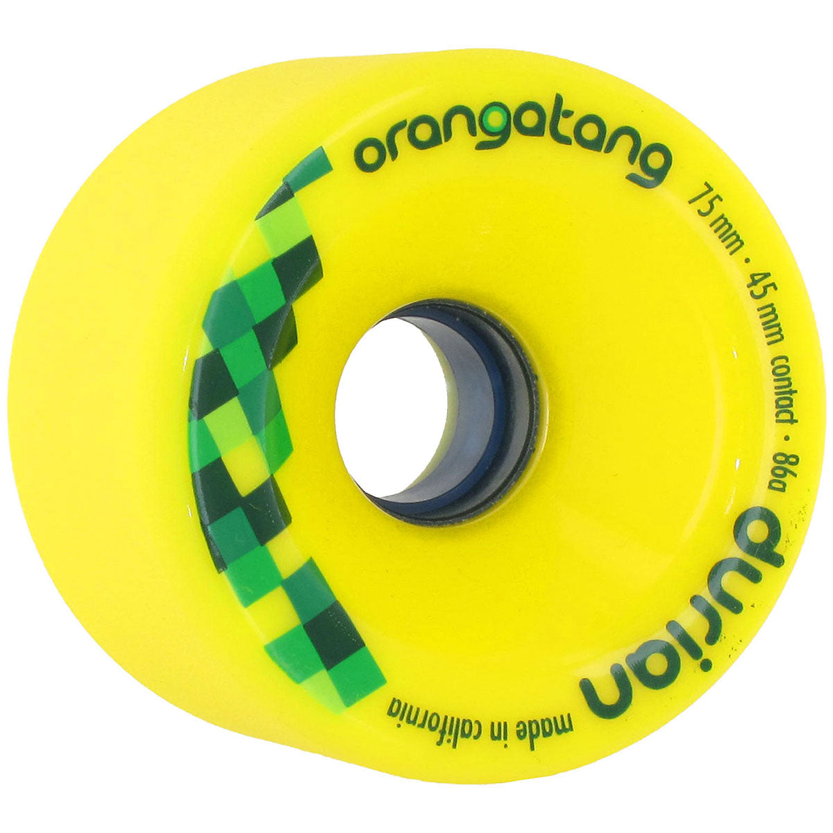 Orangatang Durian Freeride 86a Longboard Wheels - Yellow - 75mm image 1