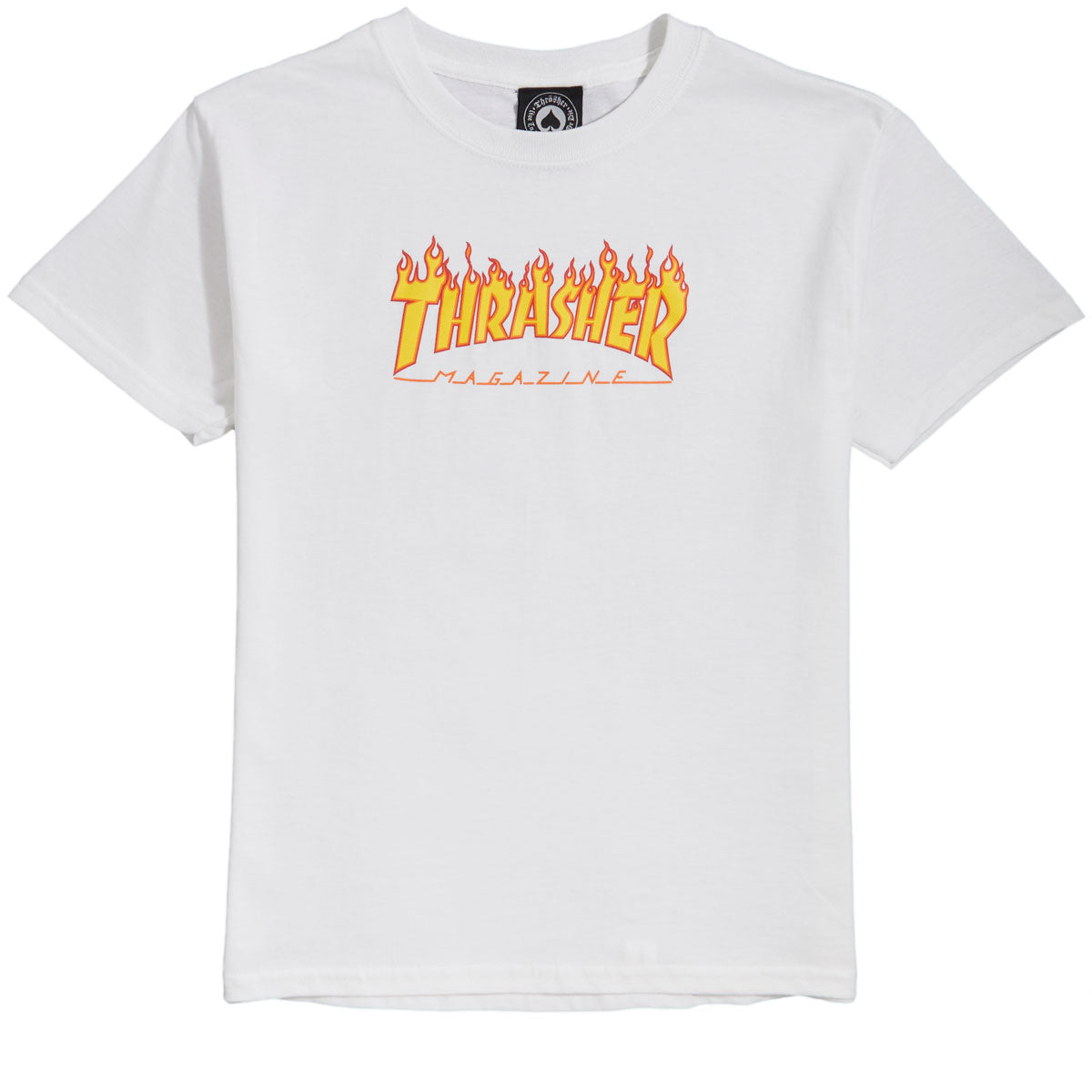 Thrasher Youth Flame Logo T-Shirt - White image 1