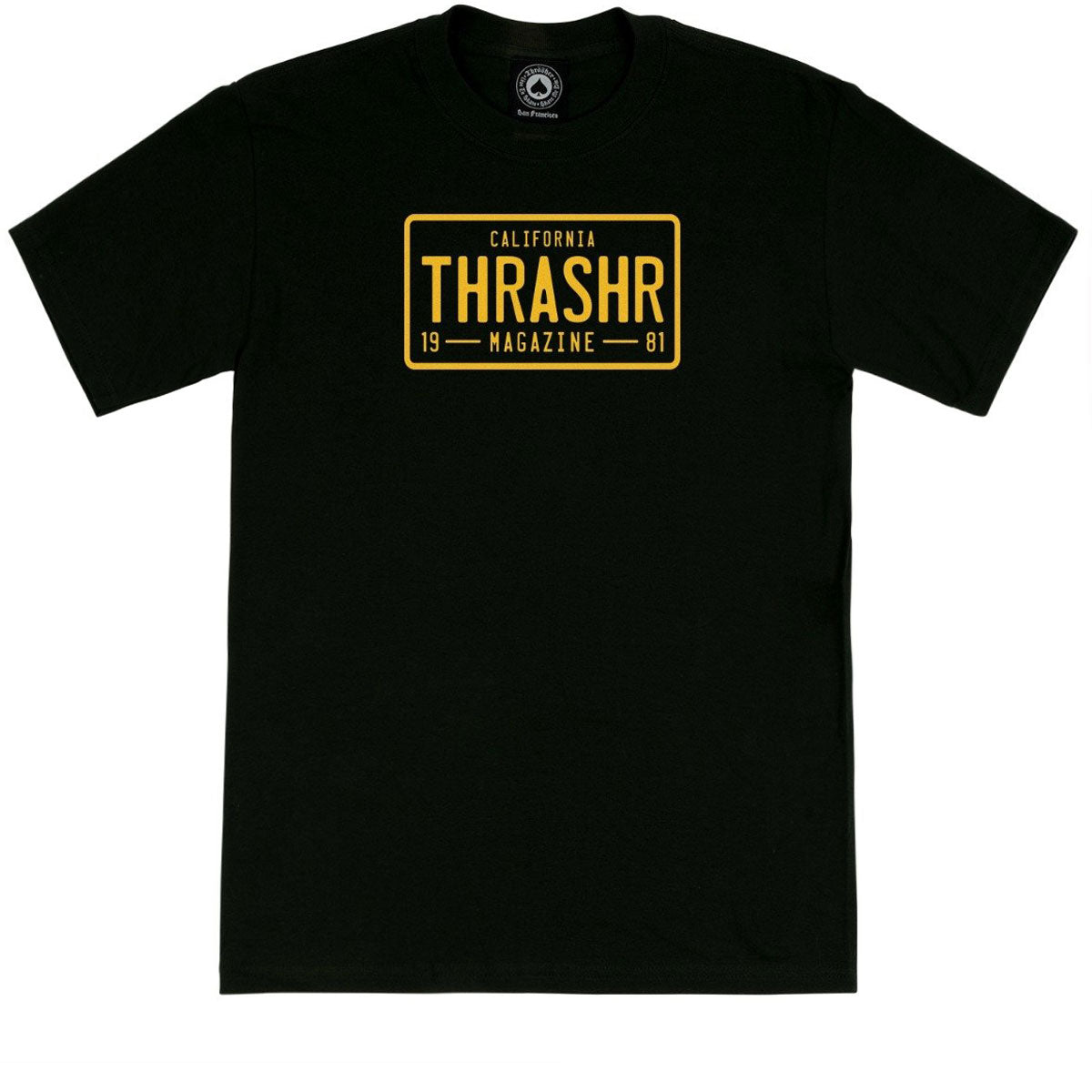 Thrasher License Plate T-Shirt - Black image 1