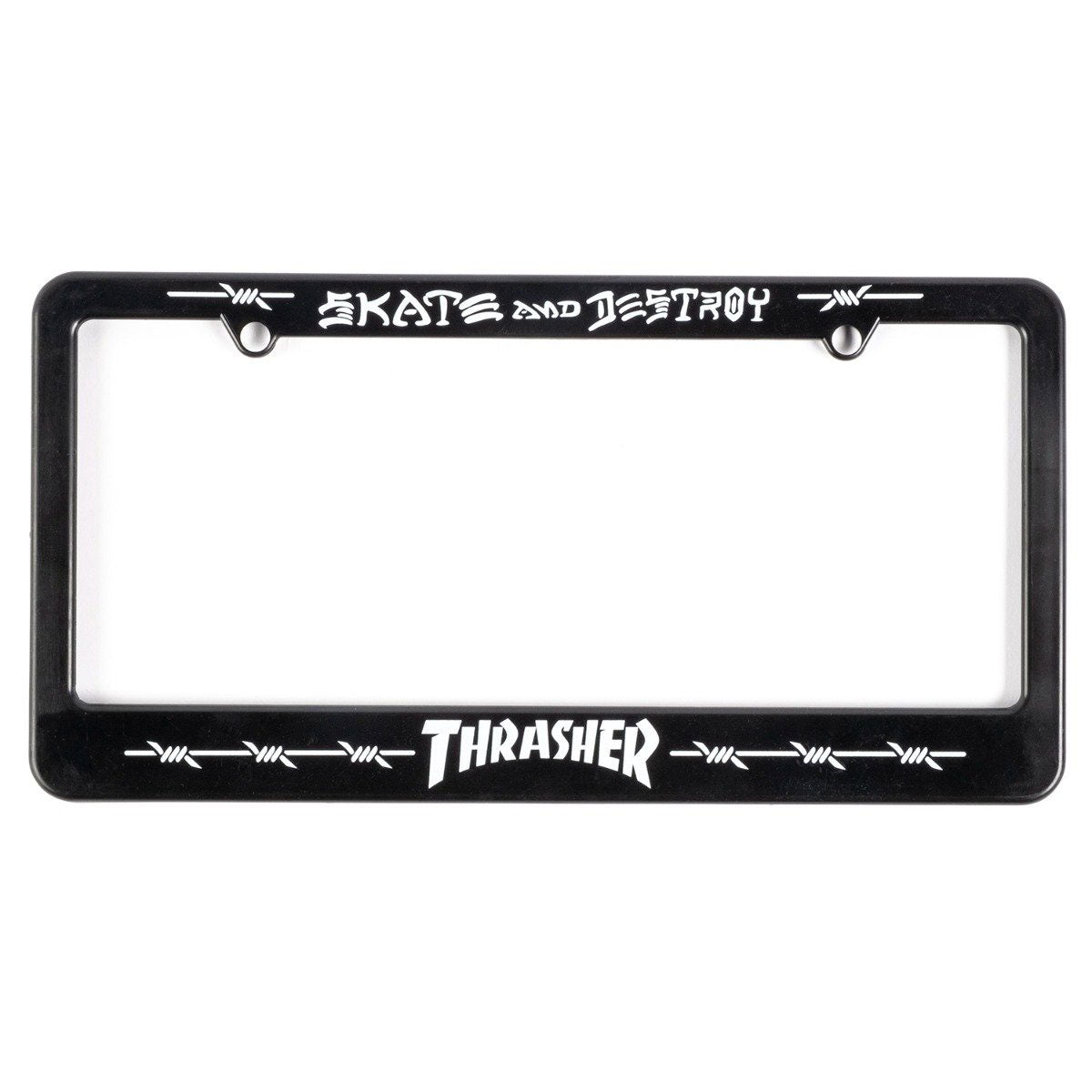 Thrasher Barbed Wire License Plate Cover - Black image 1