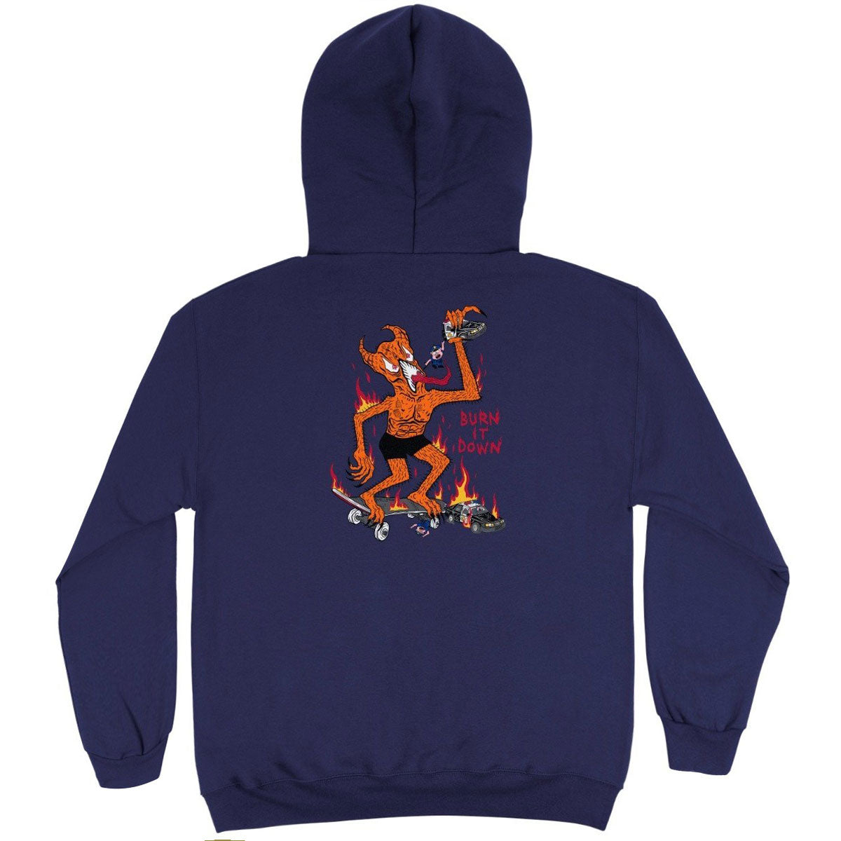 Thrasher Burn It Down Hoodie - Navy image 2