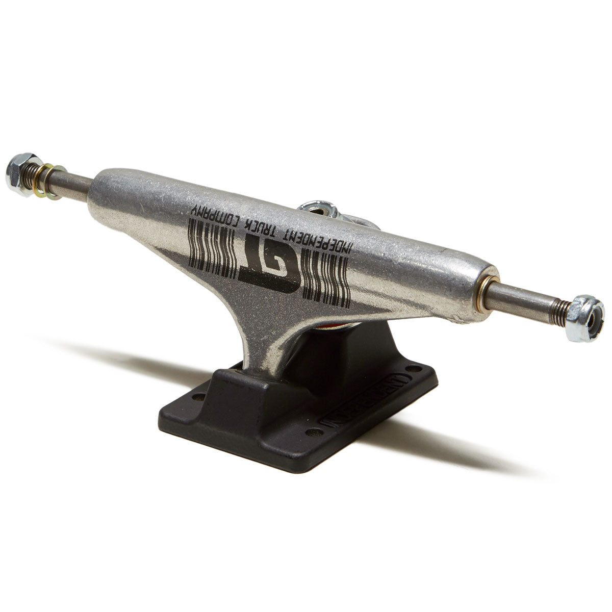 Independent Stage 11 Hollow Grant Taylor Barcode Skateboard Trucks - Silver/Black - 159mm image 1