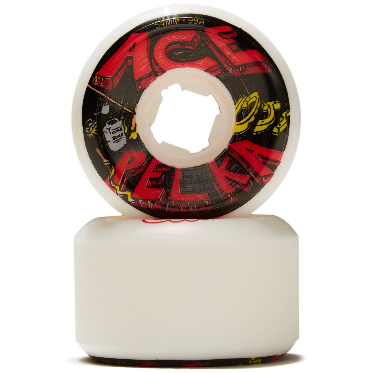 OJ Ace Pelka Elite Hardline 99a Skateboard Wheels - White - 54mm image 2