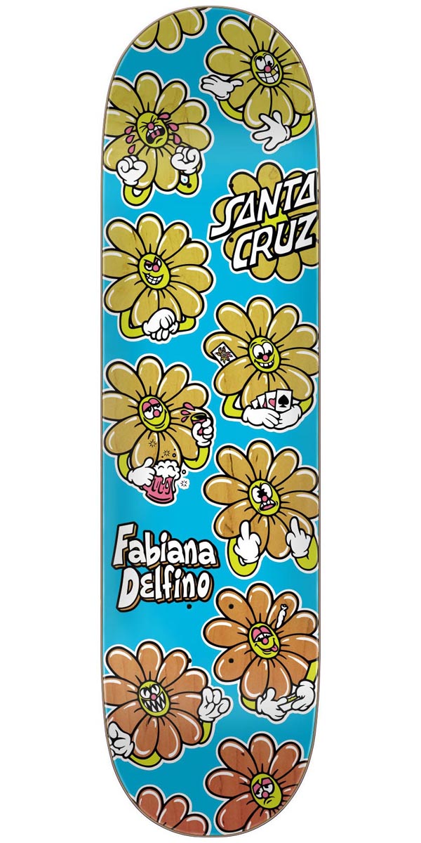 Santa Cruz Delfino Wildflower VX Skateboard Deck - 8.25