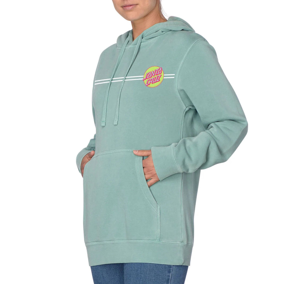 Santa Cruz Womens Other Dot Hoodie - Pigment Mint/Lime image 1