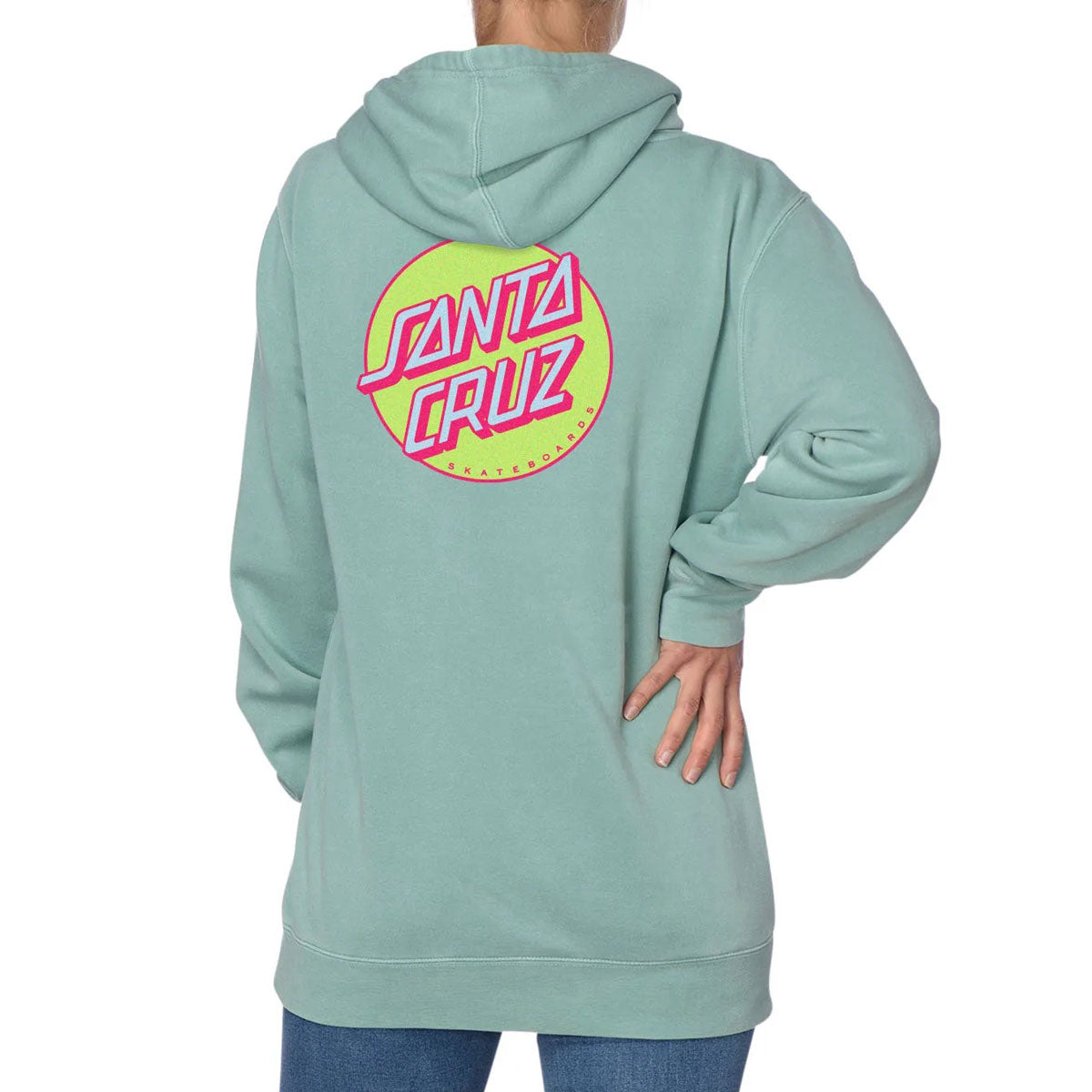 Santa Cruz Womens Other Dot Hoodie - Pigment Mint/Lime image 2