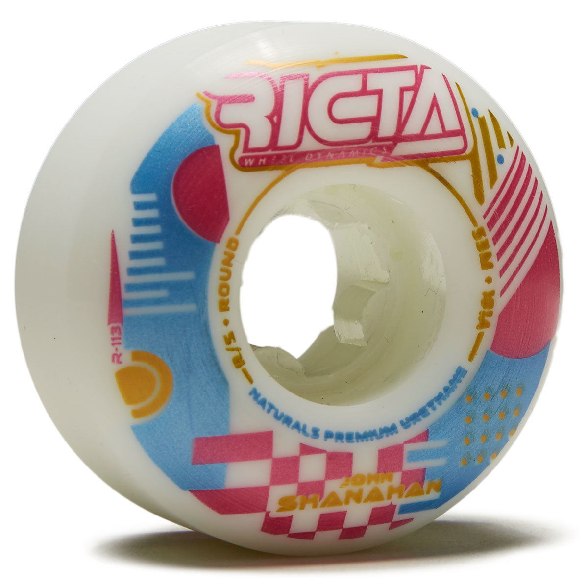 Ricta Shanahan Flux Naturals Round 101a Skateboard Wheels - White - 53mm image 1