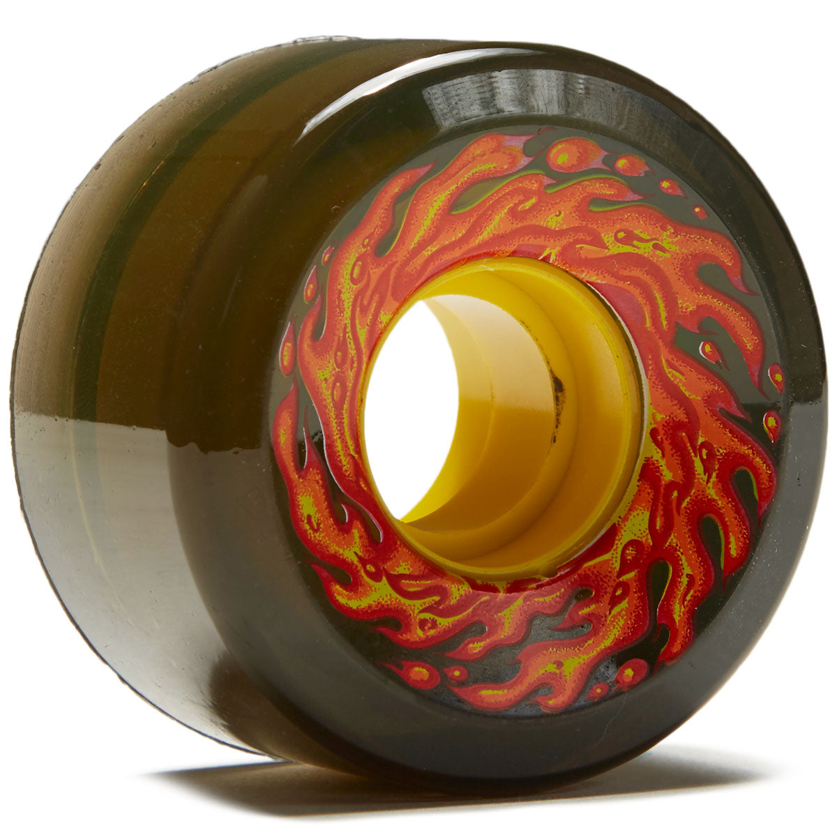 Slime Balls Flame Mini OG Slime 78a Skateboard Wheels - Trans Black - 54.5mm image 1