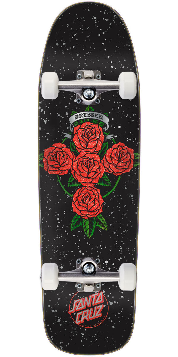 Santa Cruz Dressen Rose Cross Shape Skateboard Complete - 9.31