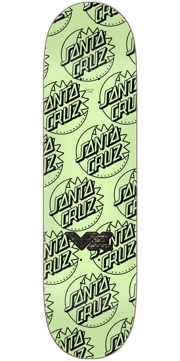Santa Cruz Delfino Fortune Teller Glow VX Skateboard Deck - 8.25