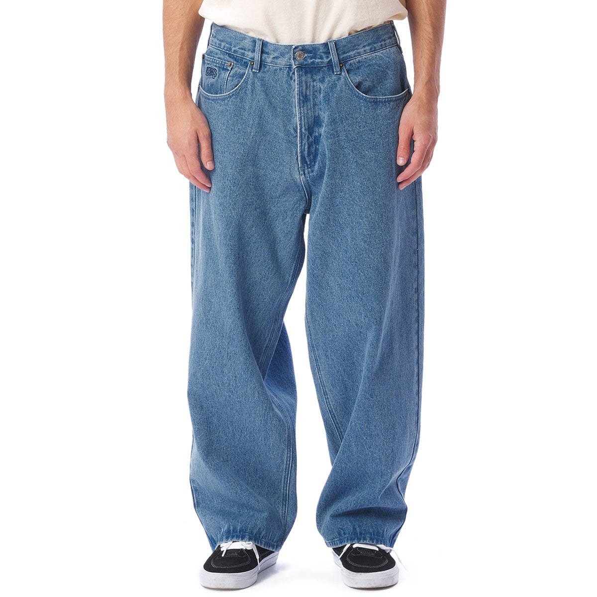 Obey Bigwig Baggy Denim Pants - Light Indigo image 1