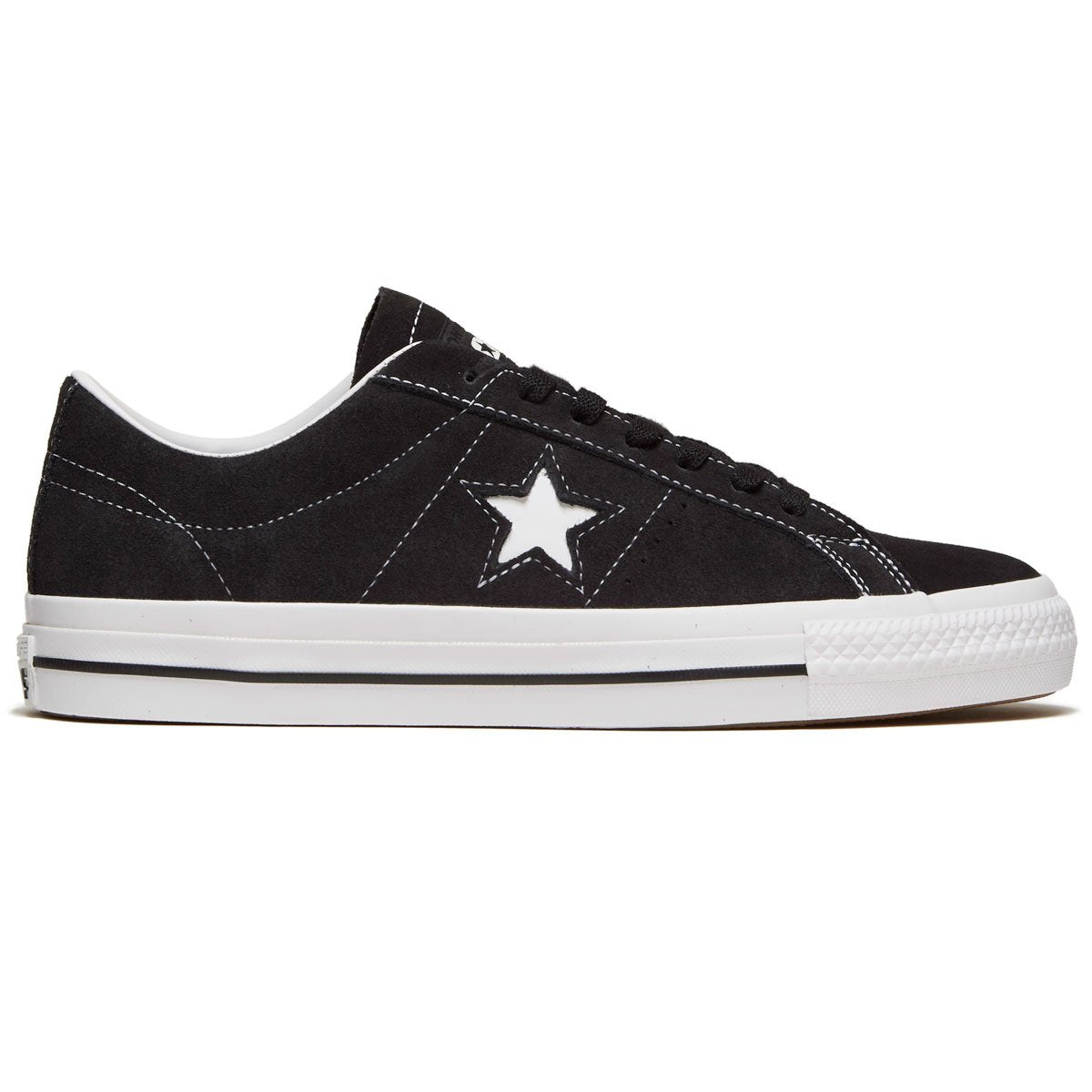 Converse One Star Pro Ox Shoes - Black/Black/White image 1