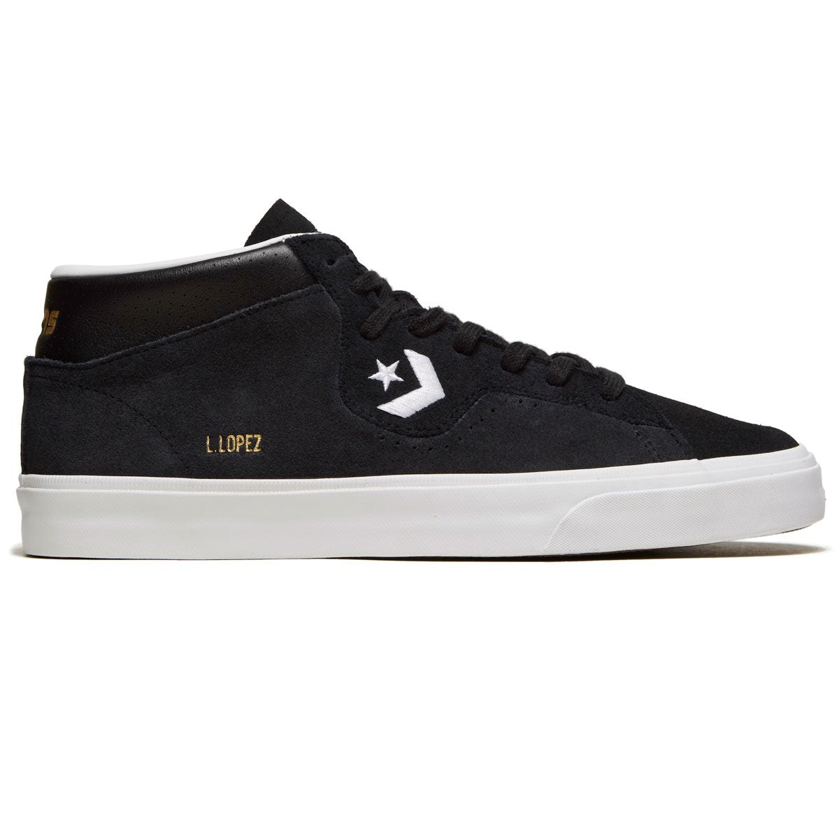 Converse Louie Lopez Pro Mid Shoes - Black/Black/White image 1