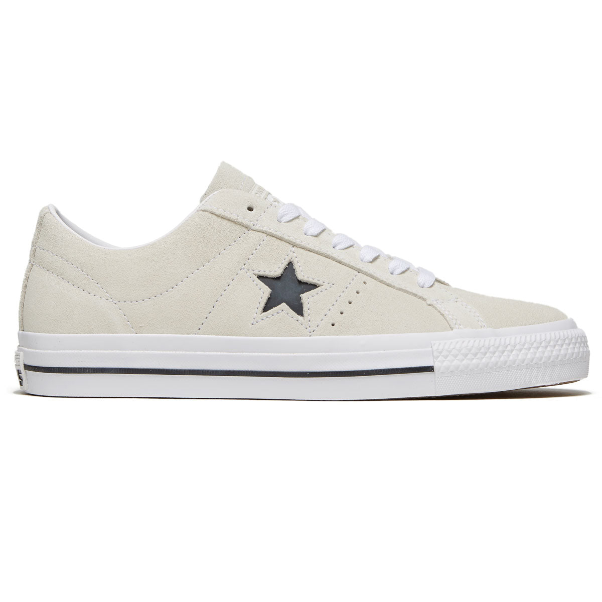 Converse One Star Pro Suede Shoes - Egret/White/Black image 1