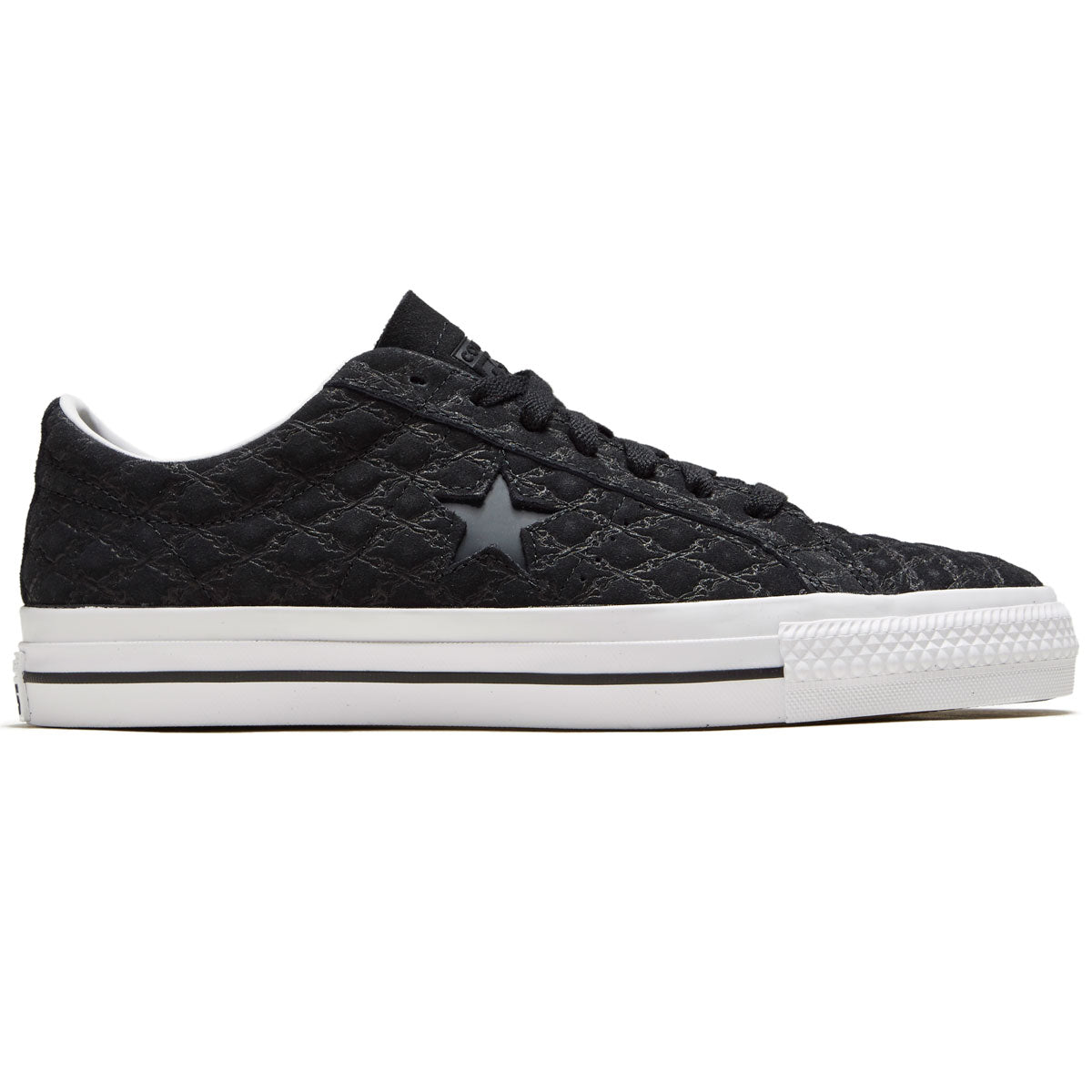 Converse One Star Pro Shoes - Black/Black/White image 1