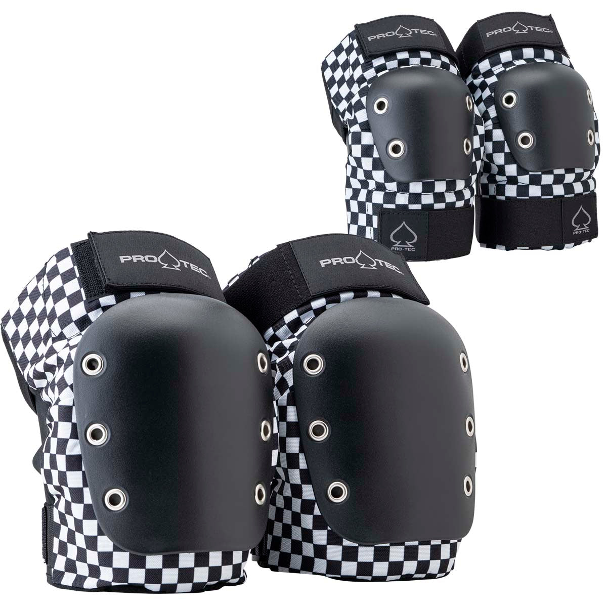 Pro-Tec Street Knee/Elbow Open Back Set of Pads - Checker image 1