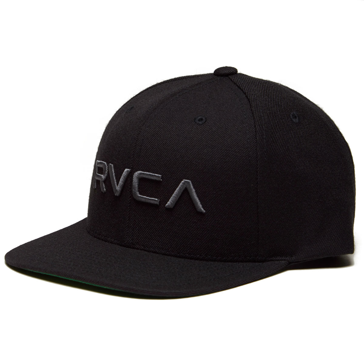 RVCA Twill Snapback II Hat - Black/Charcoal image 1