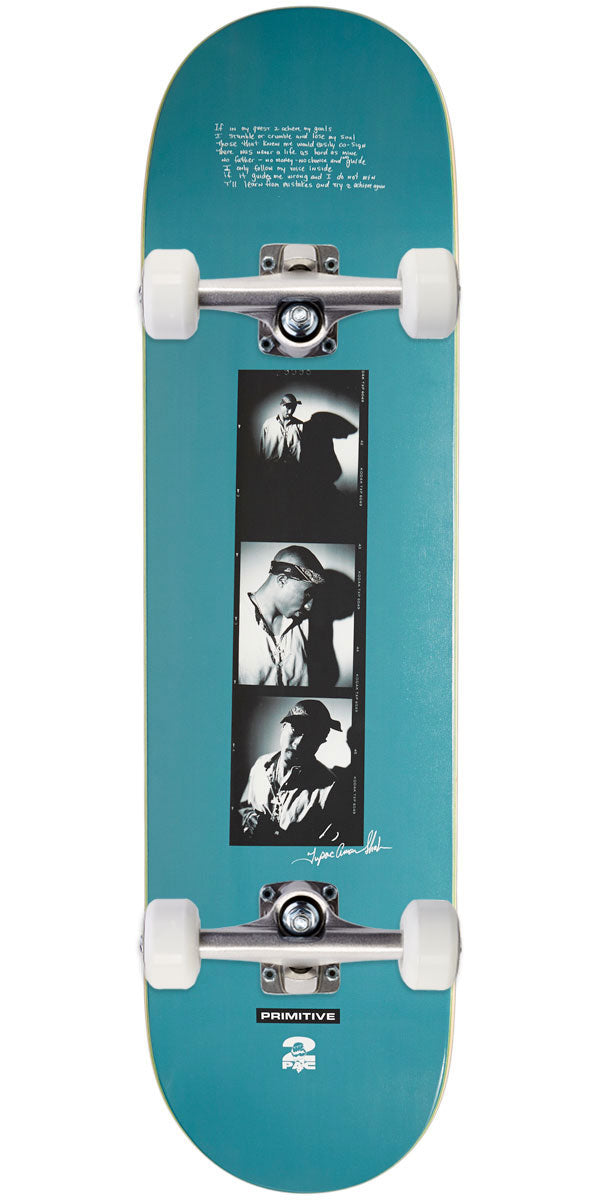 Primitive x Tupac Shadows Skateboard Complete - Teal - 8.125