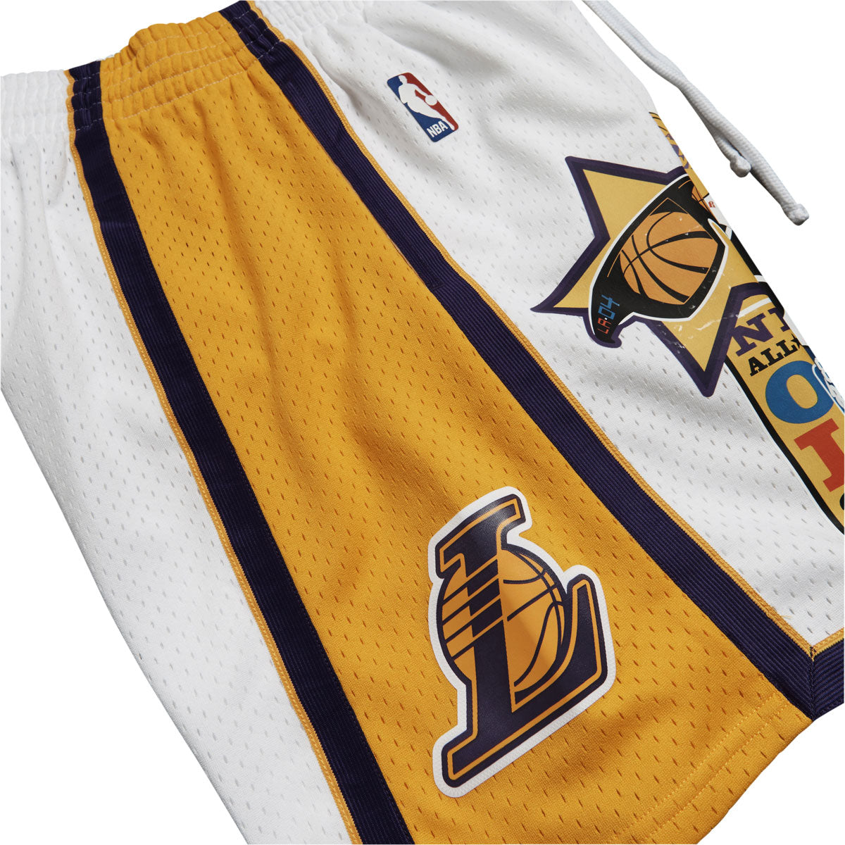 Mitchell & Ness | La Lakers White Logo Swingman Short (Black) L