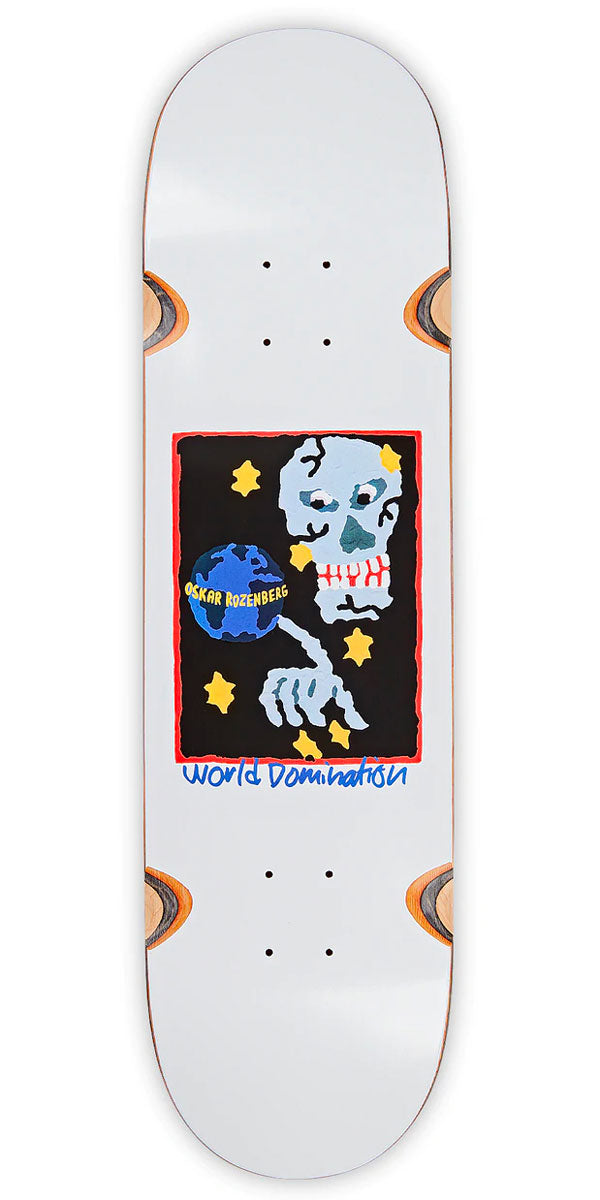 Polar Oskar Rozenberg World Domination Wheel Well Skateboard Deck - White - 8.25