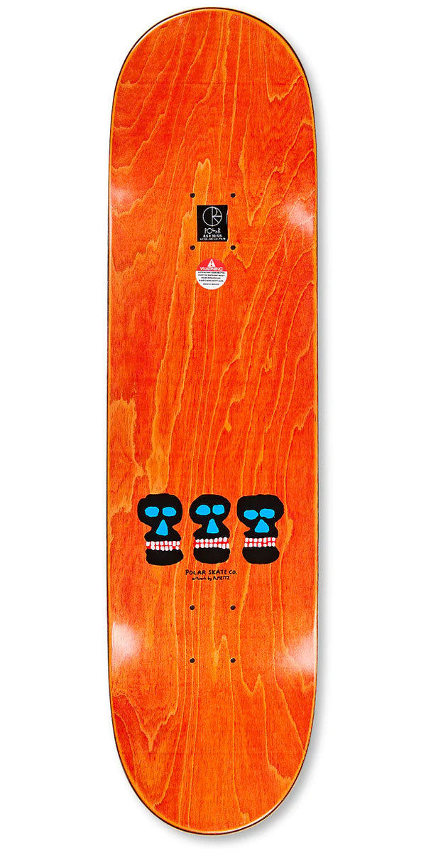 Polar Oskar Rozenberg World Domination Wheel Well Skateboard Deck - White - 8.25