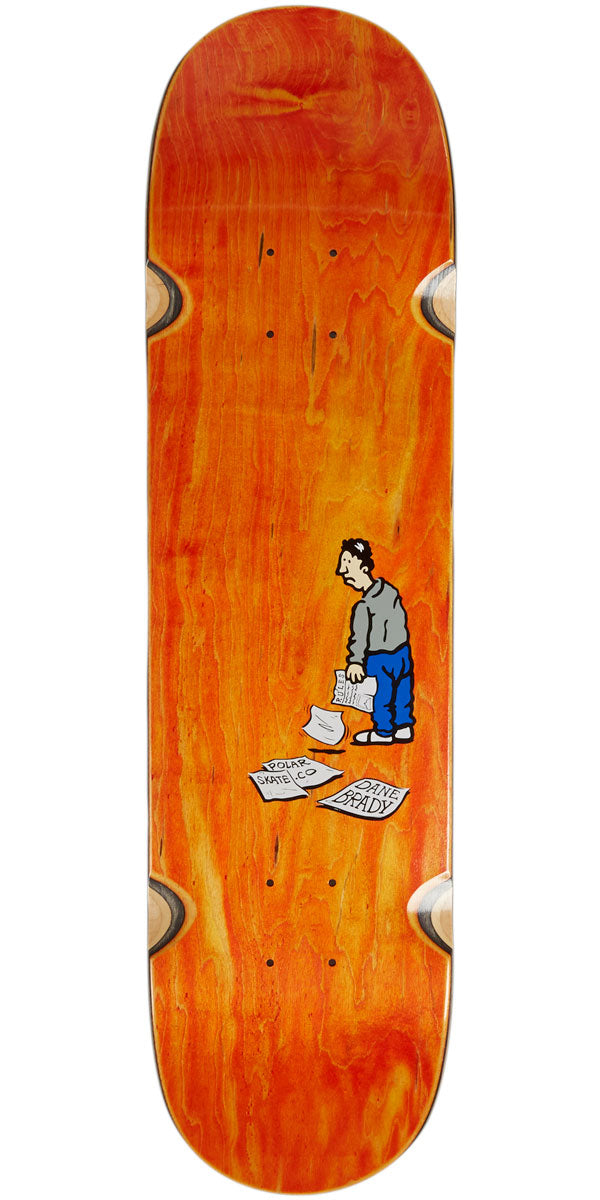 Polar Dane Brady News Paper Wheel Wells Skateboard Deck - 8.00