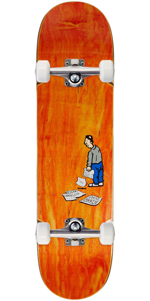 Polar Dane Brady News Paper Wheel Wells Skateboard Complete - 8.00