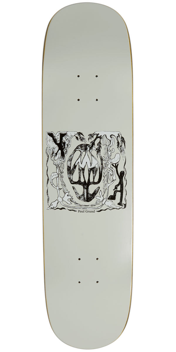 Polar Paul Grund Jungle on a P2 Jr Skateboard Deck - Light Warm Grey - 8.19