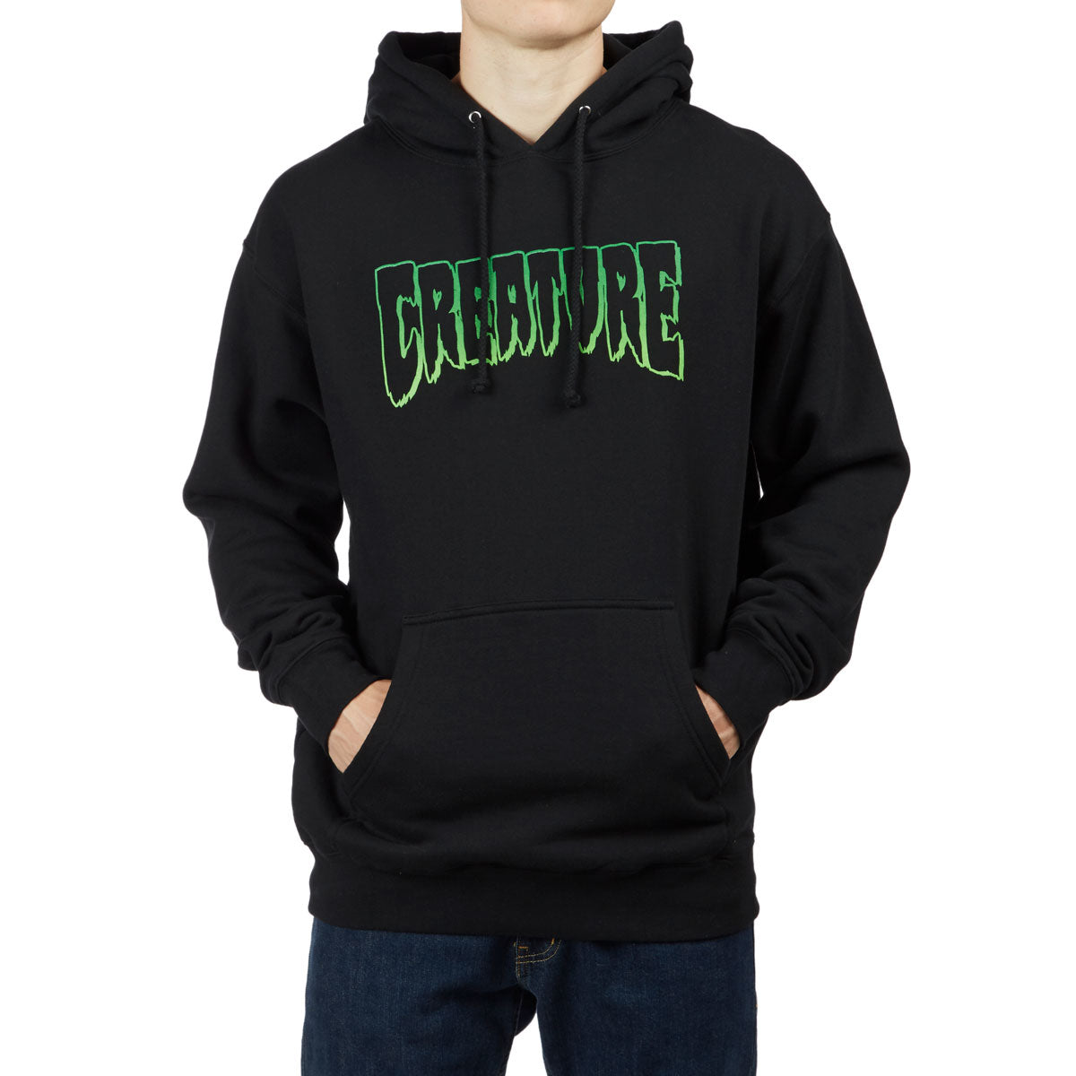 Creature Logo Outline Hoodie - Black image 1