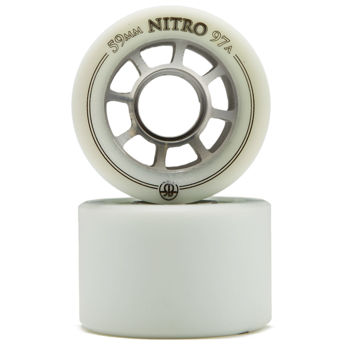 Rollerbones Nitro 97A Skate Wheels - White - 59mm image 2