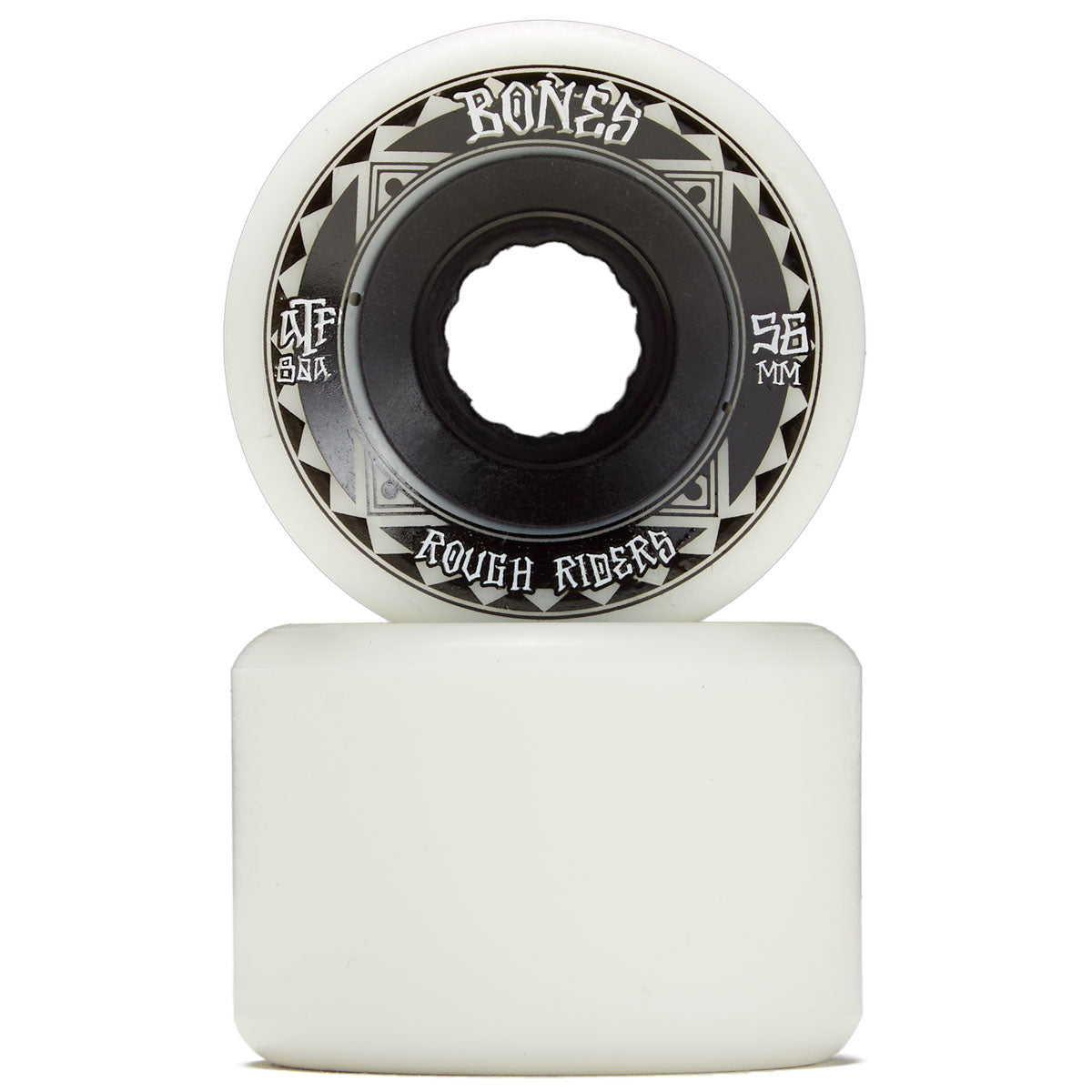 Bones Rough Riders Runners Skateboard Wheels - White - 56mm image 2