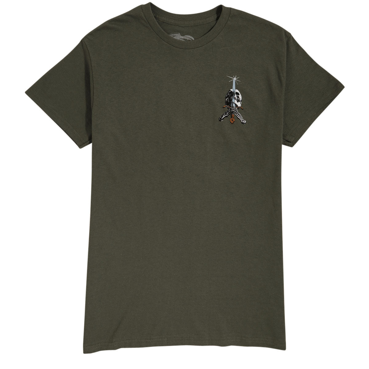 Powell-Peralta Skull And Sword T-Shirt - Military Green II image 2