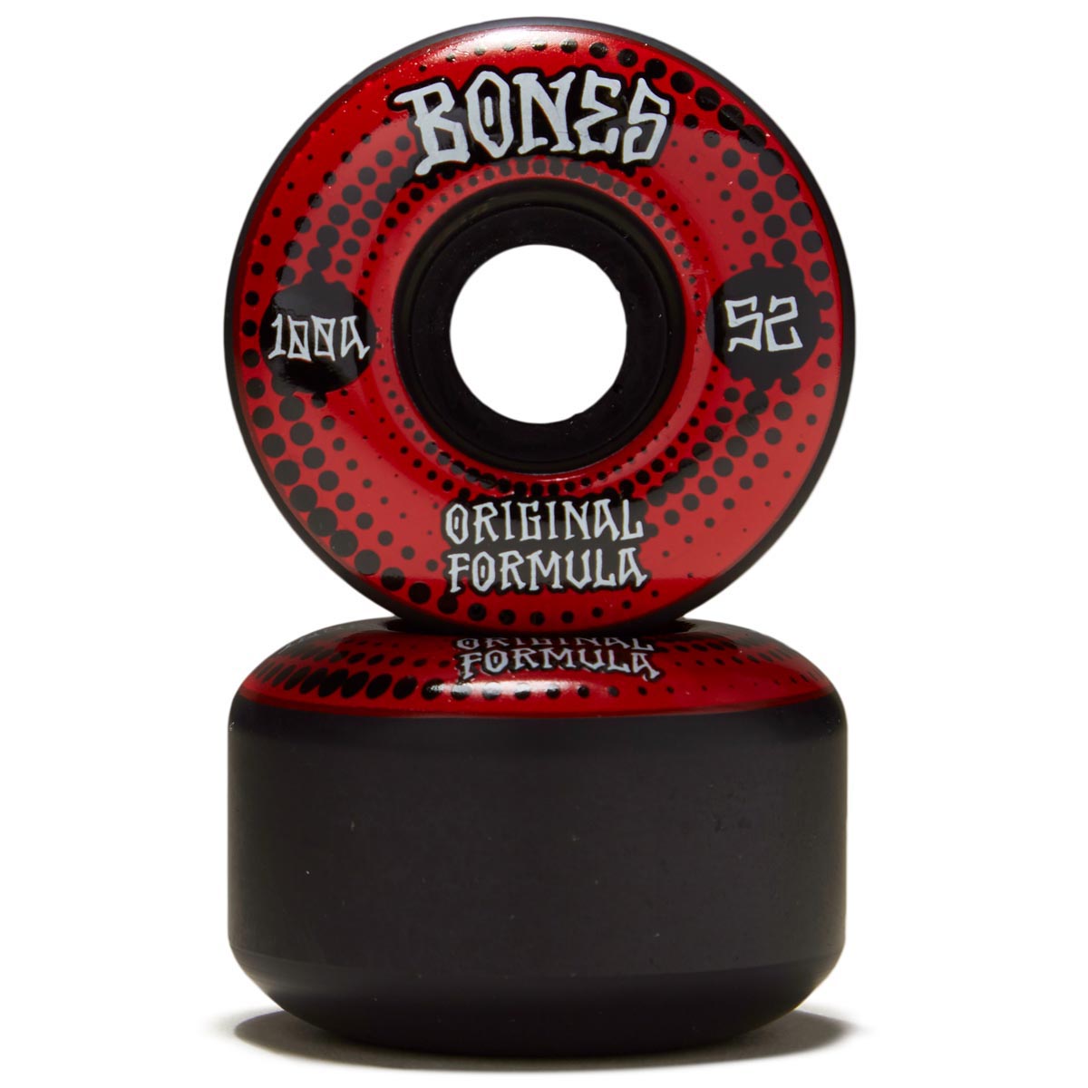 Bones 100s OG Formula Dots V4 Wide Skateboard Wheels - Black - 52mm image 2
