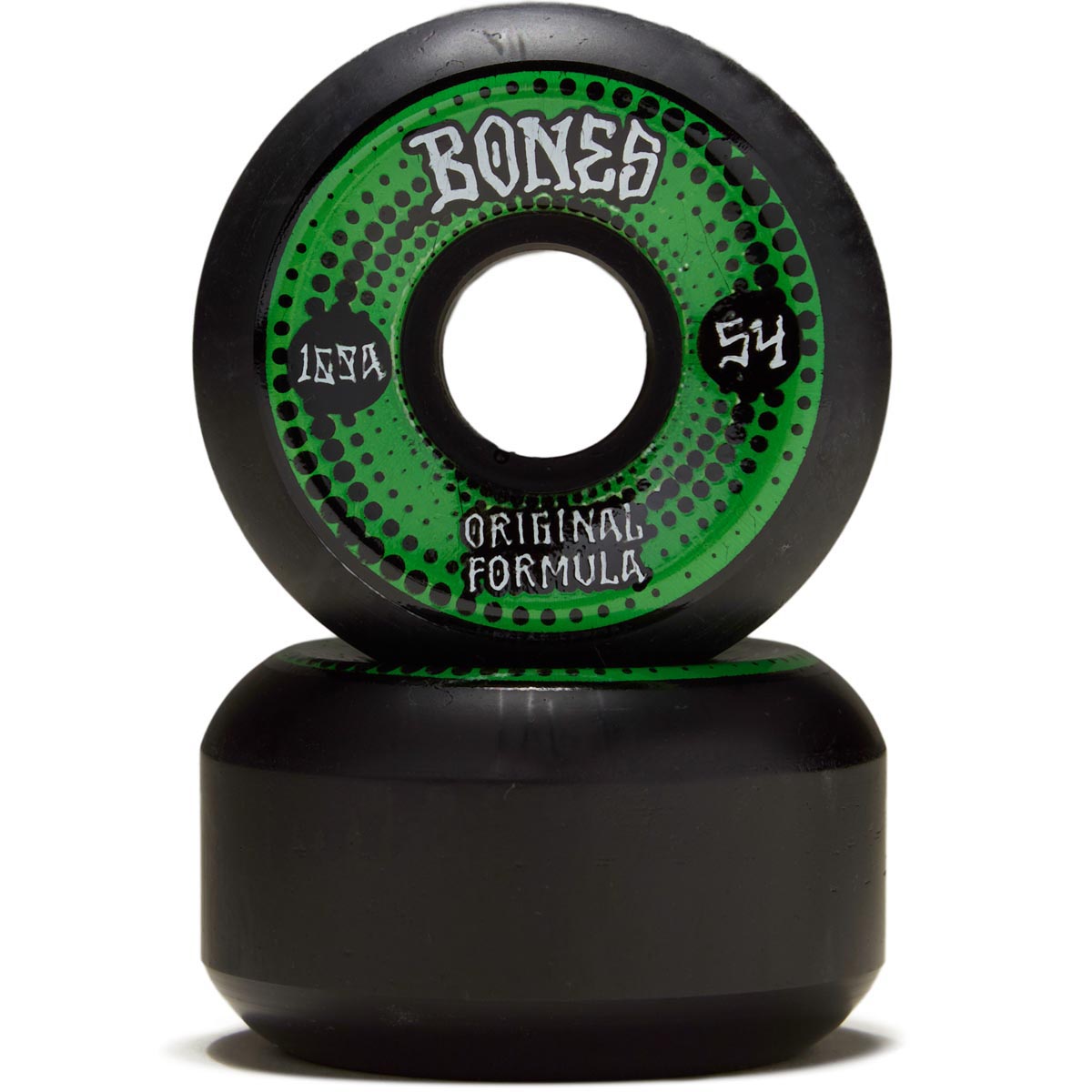 Bones 100s OG Formula Dots V5 Sidecut Skateboard Wheels - Black - 54mm image 2