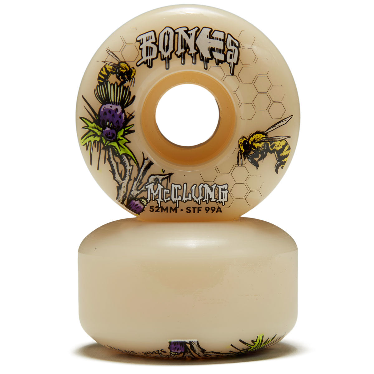 Bones x Etnies Trevor McClung 99A V5 Sidecut Skateboard Wheels - 52mm image 2