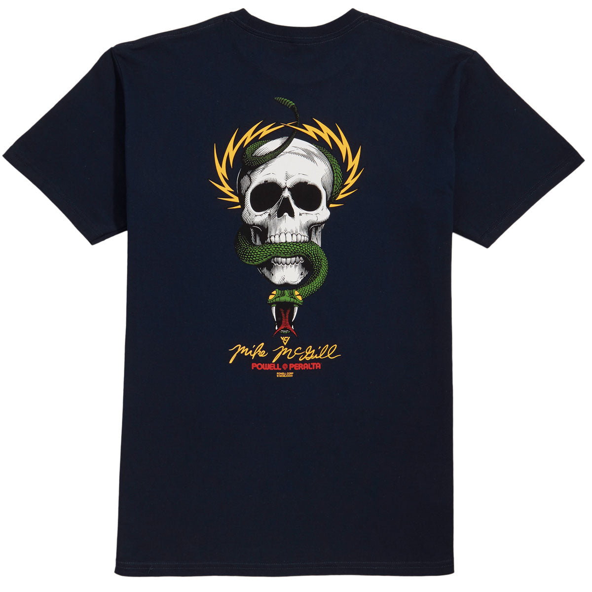 Powell-Peralta McGill Skull and Snake T-Shirt - Navy image 1