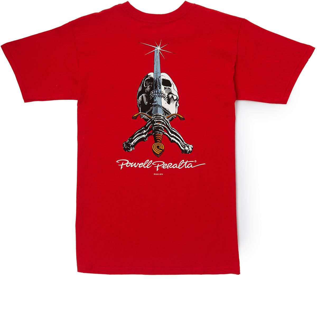 Powell-Peralta Skull And Sword T-Shirt - Red – Daddies Board Shop