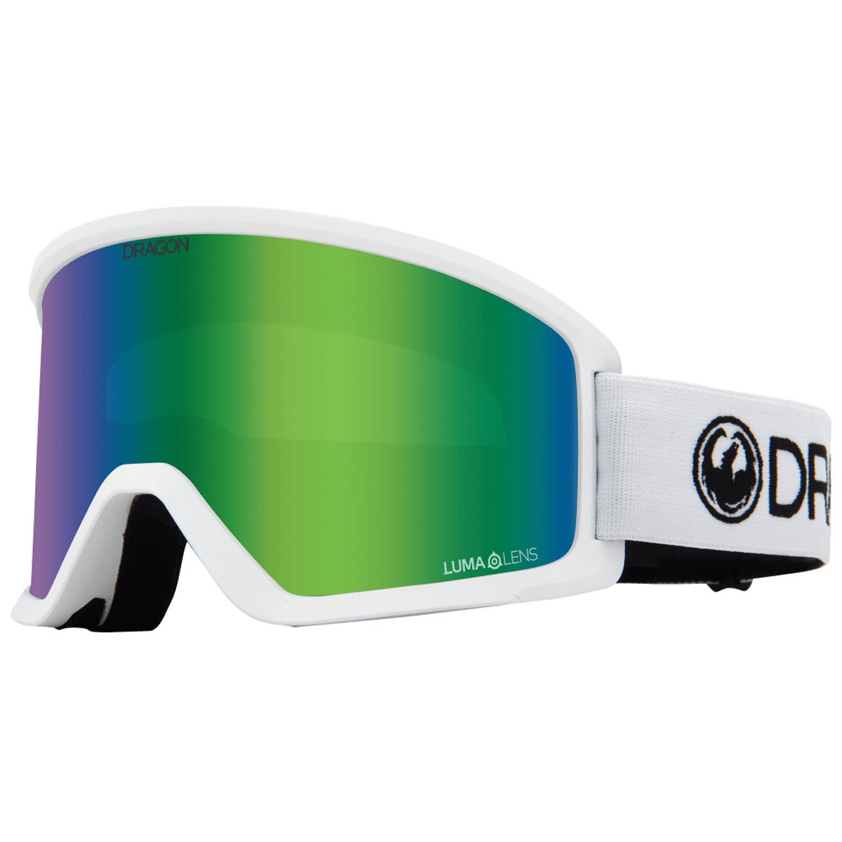 Dragon DX3 OTG Snowboard Goggles - White/Lumalens Green Ion